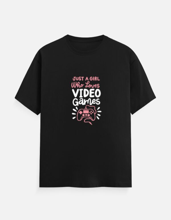 Just a Girl Who Loves Games - Unisex Classic Crew T-Shirt - Image 2