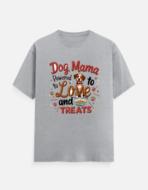 Dog Mama Powered by Love and Treats - Unisex Classic Crew T-Shirt - Image 2