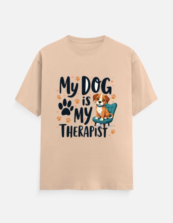 My Dog Is My Therapist - Unisex Classic Crew T-Shirt - Image 2