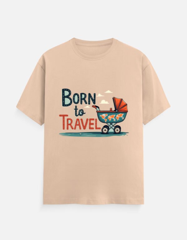 Born to Travel Stroller - Unisex Classic Crew T-Shirt - Image 2