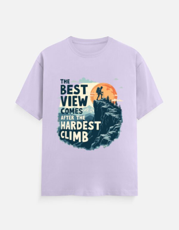 The Best View Comes After the Hardest Climb  - Unisex Classic Crew T-Shirt - Image 2