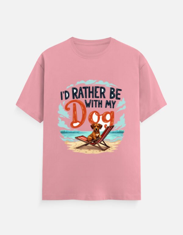 I’d Rather Be with My Dog - Unisex Classic Crew T-Shirt - Image 2