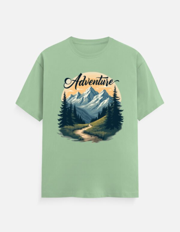 Adventure Awaits Mountain - Unisex Classic Crew T-Shirt - Image 2