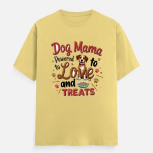 Dog Mama Powered by Love and Treats - Unisex Classic Crew T-Shirt